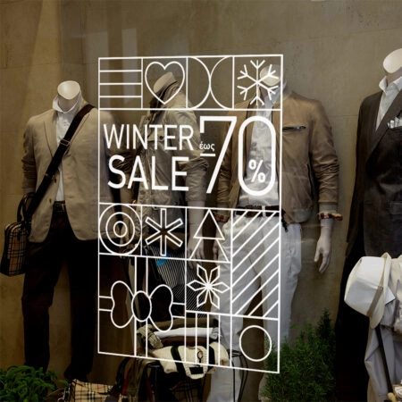 Αυτοκoλλητο Εκπτωσεων MINIMAL WINTER SALE - Αυτοκόλλητα εκπτώσεων Sticky 1