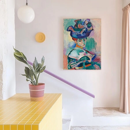 Πινακας σε καμβά MATISSE - WOMAN WITH A HAT - Henri Matisse Sticky 1