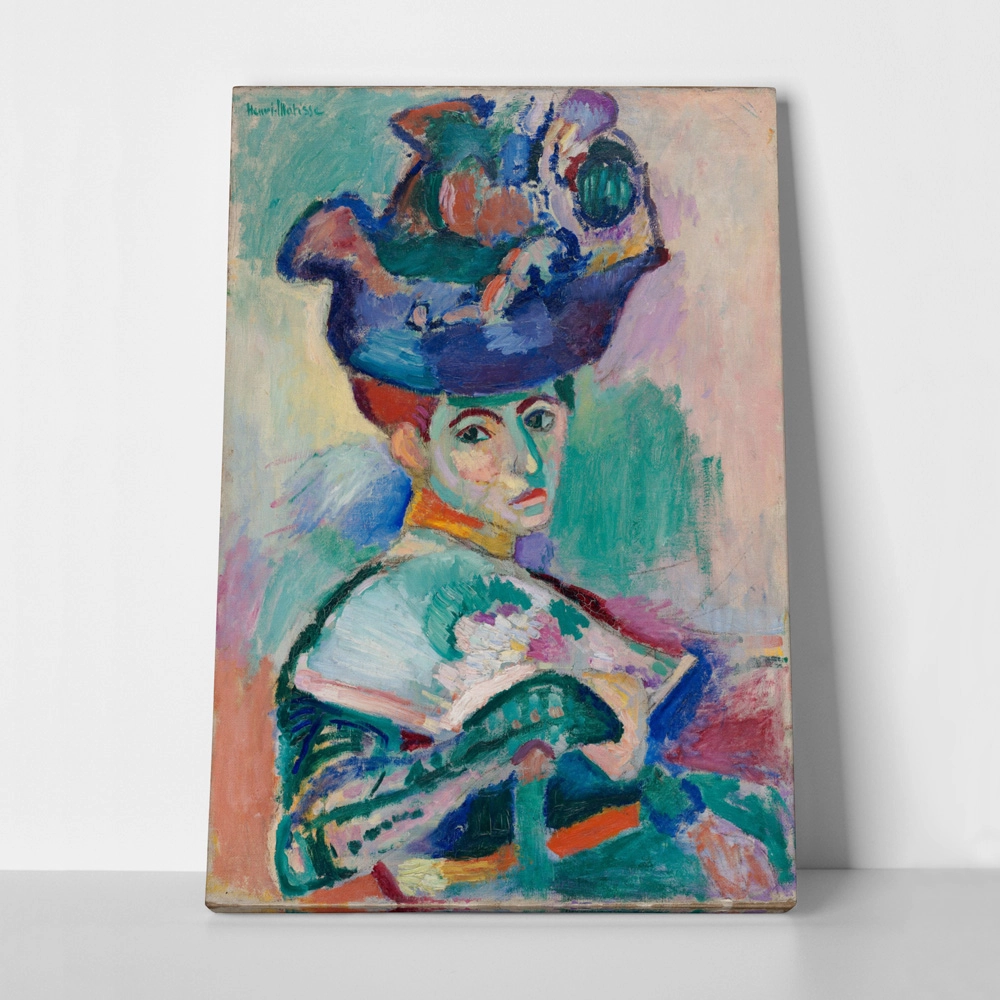 Πινακας σε καμβά MATISSE - WOMAN WITH A HAT