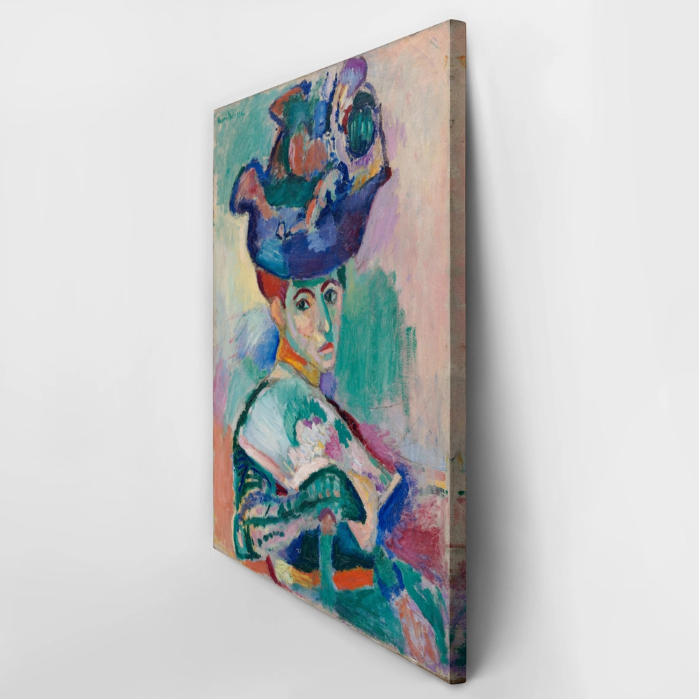 Πινακας σε καμβά MATISSE - WOMAN WITH A HAT