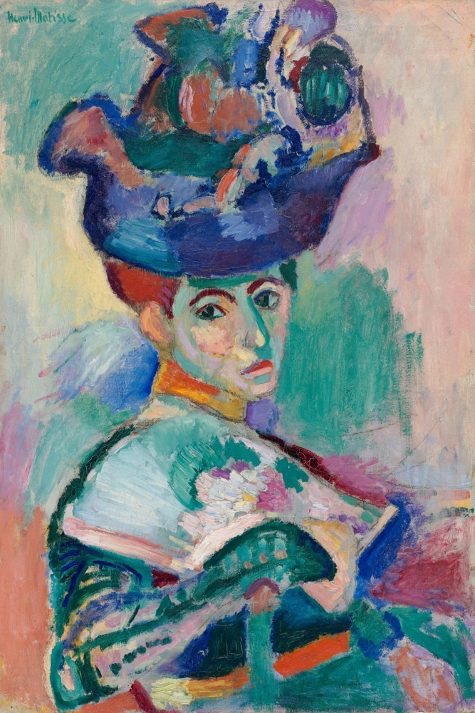 Πινακας σε καμβά MATISSE - WOMAN WITH A HAT