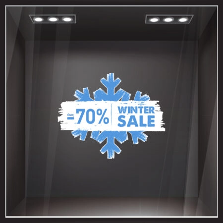 Αυτοκoλλητο Εκπτωσεων SNOWFLAKE SALE