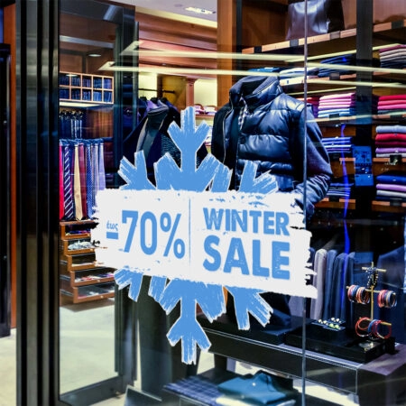 Αυτοκoλλητο Εκπτωσεων SNOWFLAKE SALE - Αυτοκόλλητα εκπτώσεων Sticky 1
