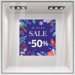 Αυτοκoλλητο Εκπτωσεων WINTER SALE DARK BLUE