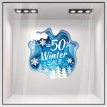 Αυτοκoλλητο Εκπτωσεων WINTER SALE SNOW