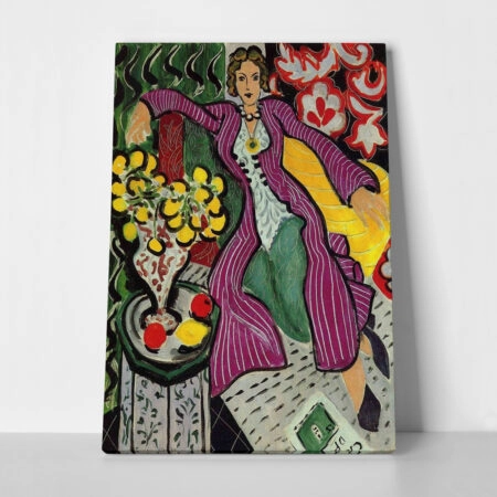 Πινακας σε καμβά MATISSE - WOMAN IN PURPLE COAT - Henri Matisse Sticky 1