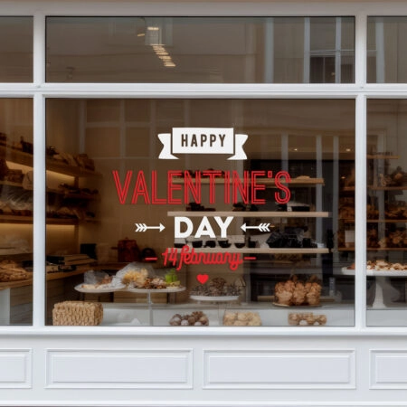 Αυτοκoλλητο Βιτρίνας HAPPY VALENTINES DAY 3 - Αγίου Βαλεντίνου Sticky 1