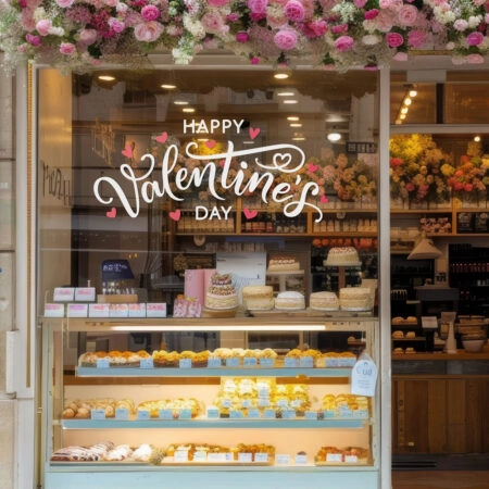 Αυτοκoλλητο Βιτρίνας HAPPY VALENTINES DAY - Αγίου Βαλεντίνου Sticky 1