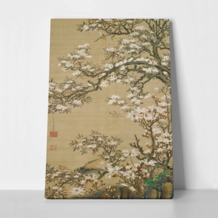 Πινακας σε καμβά JAKUCHU ITO - BIRDS ON ARONIA BRANCH - Jakuchu Ito Sticky 1