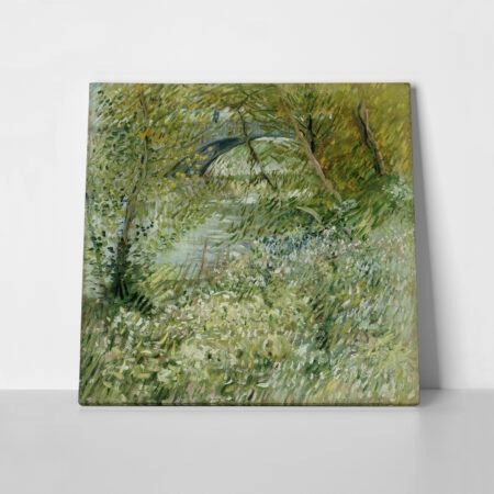 Πίνακας Τετράγωνος VAN GOGH - RIVER BANK IN SPRINGTIME - Vincent Van Gogh Sticky 1