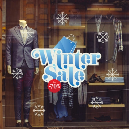 Αυτοκoλλητο Εκπτωσεων WINTER SALE SHOPPING - Αυτοκόλλητα εκπτώσεων Sticky 1
