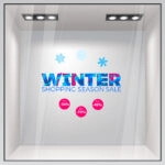 Αυτοκoλλητο Εκπτωσεων WINTER SEASON SALE