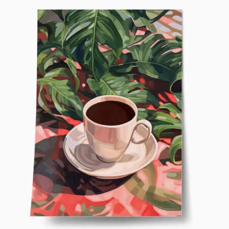 Πόστερ COFFEE AND PLANTS - Botanical - Λουλούδια Sticky 1