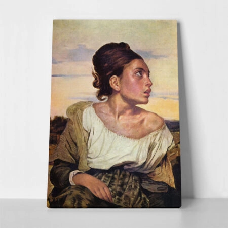 Πινακας σε καμβά DELACROIX - ORPHAN GIRL AT THE CEMETERY - Eugene Delacroix Sticky 1