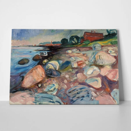 Πινακας σε καμβά EDVARD MUNCH - SHORE WITH RED HOUSE - Edvard Munch Sticky 1