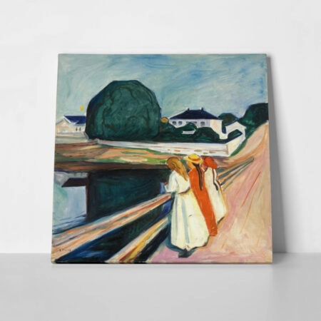 Πίνακας σε καμβά EDVARD MUNCH - THE GIRLS ON THE BRIDGE - Edvard Munch Sticky 1