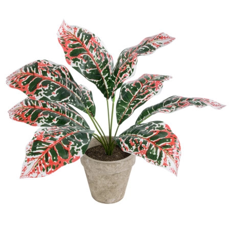RED AGLAONEMA POTTED PLANT 20901 Διακοσμητικό Φυτό Κόκκινο Αγλαόνημα Φ40 x Υ33cm - Τροπικα και Ιδιαιτερα Τεχνητα φυτα
