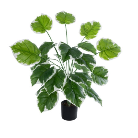 WHITE HOSTA PLANT 20920 Διακοσμητικό Φυτό Λευκή Χόστα Φ87 x Υ80cm - Τροπικα και Ιδιαιτερα Τεχνητα φυτα