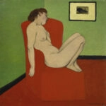 Πίνακας σε καμβά FELIX VALLOTTON - FEMME NUE ASSISE DANS UN FAUTEUIL