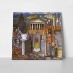 Πίνακας σε καμβά FRIDA KAHLO - MY DRESS HANGS THERE