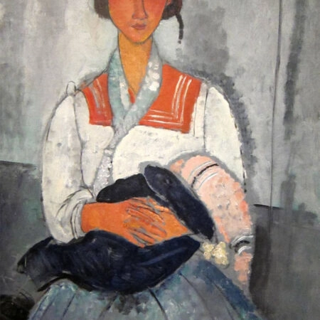 Πινακας σε καμβά MODIGLIANI - FEMME GITANE AVEC ENFANT - Modigliani Amedeo Sticky 6