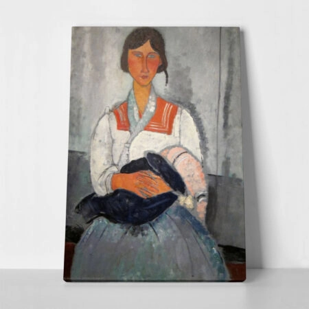 Πινακας σε καμβά MODIGLIANI - FEMME GITANE AVEC ENFANT - Modigliani Amedeo Sticky 1