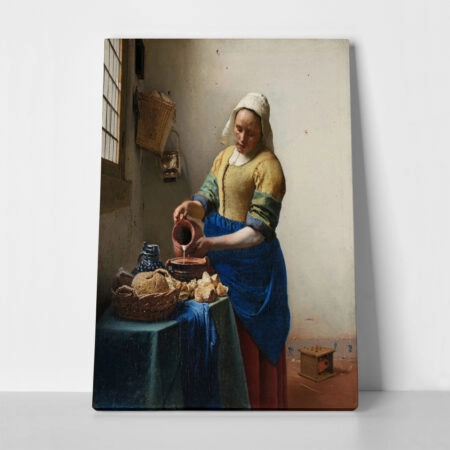 Πινακας σε καμβά VERMEER - THE MILKMAID - Johannes Vermeer Sticky 1