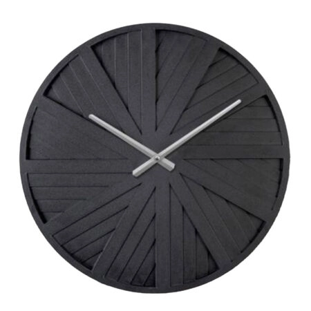 HAARLEM 1 ΡΟΛΟΪ ΤΟΙΧΟΥ 50x50x4 MDF ΜΑΥΡΟ - Ρολόγια Τοίχου