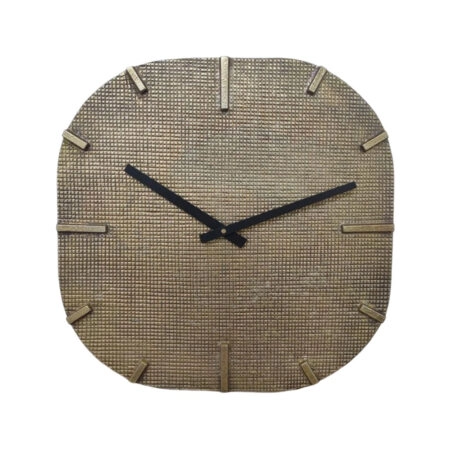 HIVE ΡΟΛΟΪ ΤΟΙΧΟΥ 35x35 ΑΛΟΥΜΙΝΙΟ BRASS ANTIQUE - Ρολόγια Τοίχου