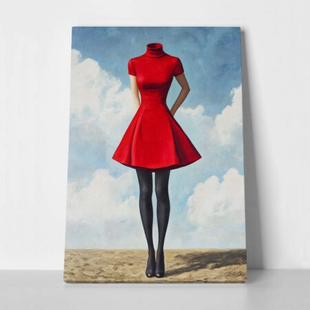 Πινακας σε καμβά HEADLESS WOMAN IN RED DRESS RETRO DREAMSCAPE - Μοδα και Διασκεδαση Sticky 1