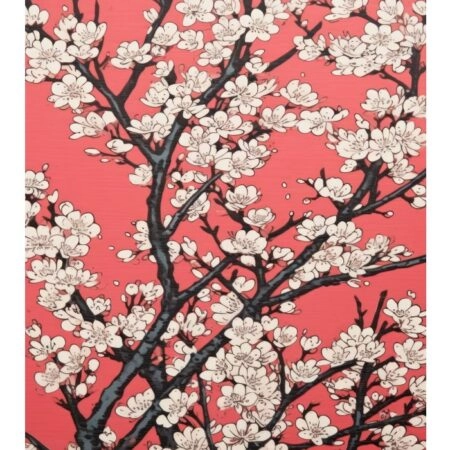 Πόστερ JAPANESE ALMOND BLOSSOM RED - Botanical - Λουλούδια Sticky 3