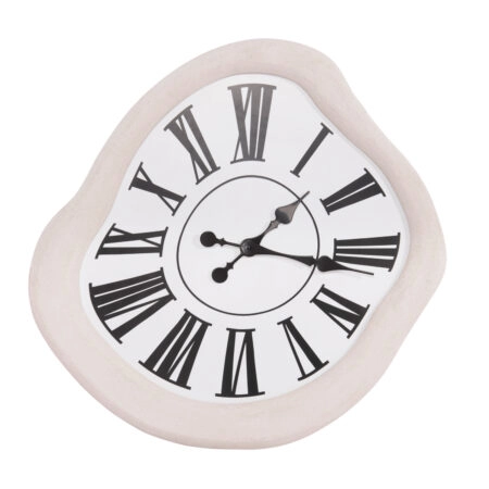 ΡΟΛΟΙ ΤΟΙΧΟΥ ΣΕΙΡΑ SANTORINI HM4515 MDF ΣΕ ΥΠΟΛΕΥΚΟ-ΜΑΥΡΟΙ ΔΕΙΚΤΕΣ & ΛΑΤΙΝ.ΝΟΥΜΕΡΑ 58x2,5x61Υεκ. - Ρολόγια Τοίχου