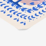 Πόστερ BLUE BIRD WITH LEAVES ILLUSTRATION