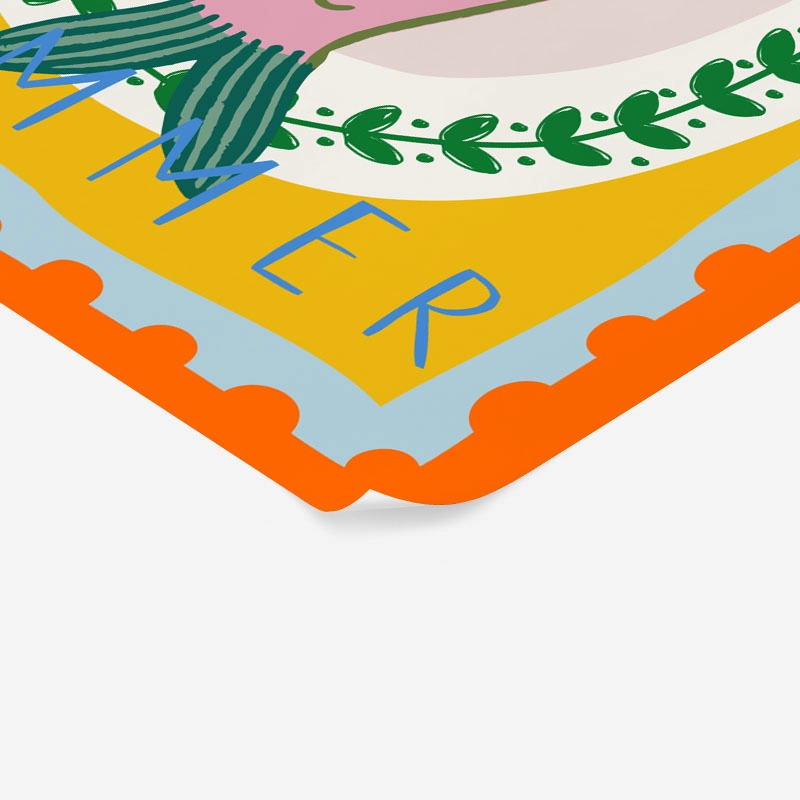 Πόστερ FISH PLATE SUMMER ILLUSTRATION