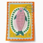 Πόστερ FISH PLATE SUMMER ILLUSTRATION