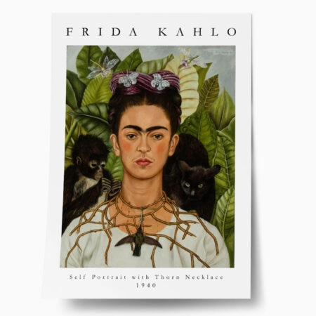 Πόστερ FRIDA KAHLO - SELF PORTRAIT WITH NECKLACE OF THORNS - Διασημοι Ζωγραφοι Sticky 1