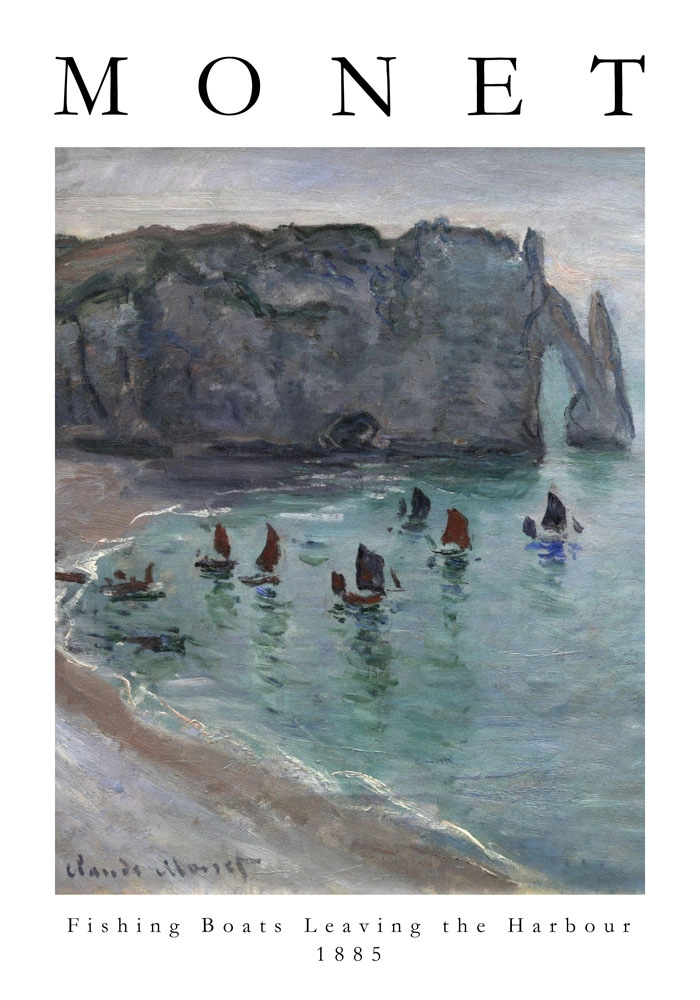 Πόστερ MONET - FISHING BOATS LEAVING THE HARBOUR