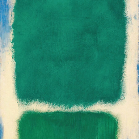 Πινακας σε καμβά ROTHKO - GREEN WHITE BLUE - Rothko Mark Sticky 6