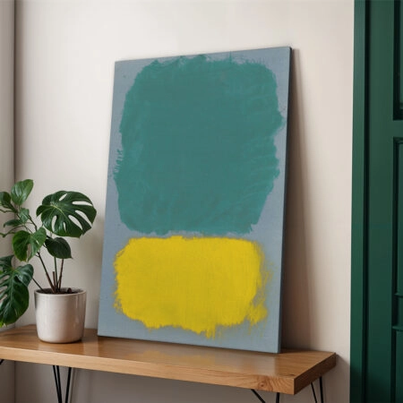 Πινακας σε καμβά ROTHKO - GREEN YELLOW BLUE - Rothko Mark