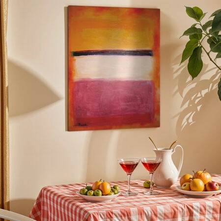 Πινακας σε καμβά ROTHKO - ORANGE BLACK WHITE RED - Rothko Mark