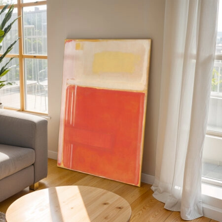 Πινακας σε καμβά ROTHKO - WHITE BEIGE RED ORANGE - Rothko Mark
