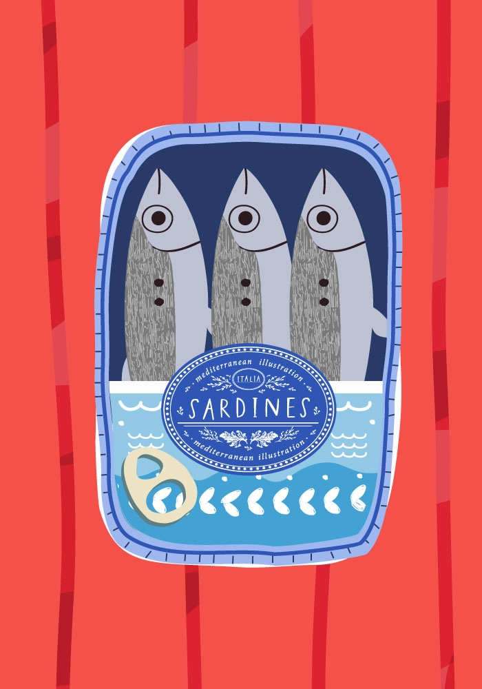 Πόστερ SARDINES ILLUSTRATION