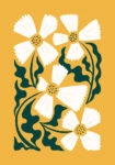 Πόστερ WHITE AND GREEN FLOWERS