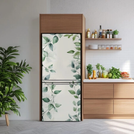 Αυτοκόλλητο ψυγείου GREEN LEAVES - Floral Sticky 1
