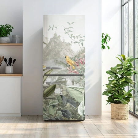 Αυτοκόλλητο ψυγείου JUNGLE PARROT - Floral Sticky 1
