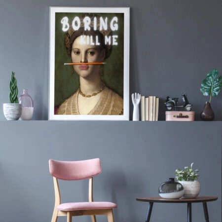 Πόστερ ALTERED ART BORING KILL ME - Φρασεις - Κείμενο
