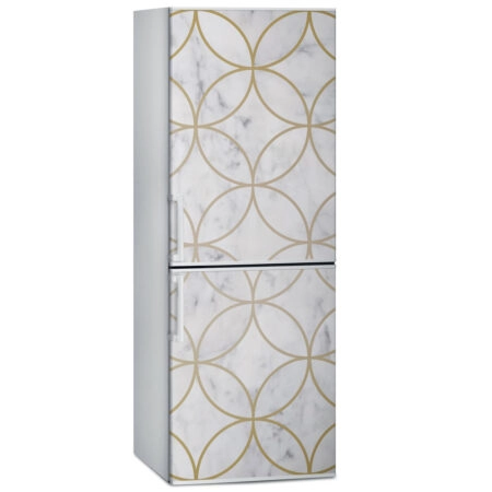 Αυτοκόλλητο ψυγείου BEIGE CIRCLES GEOMETRICAL MARBLE