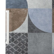 Αυτοκόλλητο ψυγείου BROWN AND BLUE GEOMETRICAL - Αλλα Sticky 2
