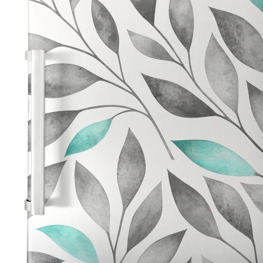 Αυτοκόλλητο ψυγείου FLORAL GREY AND BLUE LEAVES