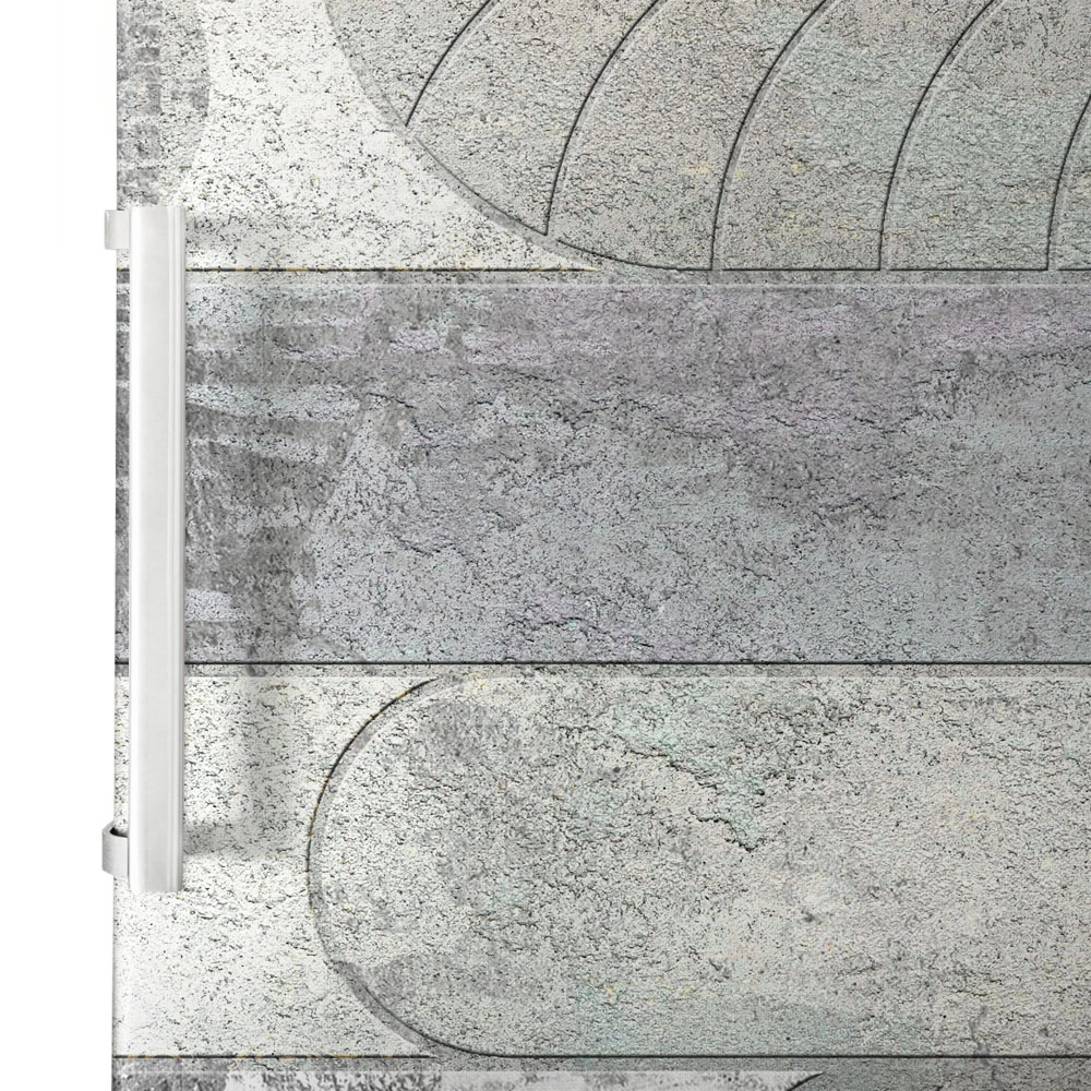Αυτοκόλλητο ψυγείου GREY STONE LEAVES